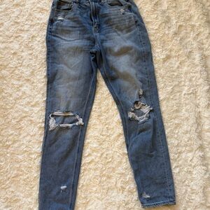 American Eagle Outfitters Ripped Blue Boyfriend Jeans